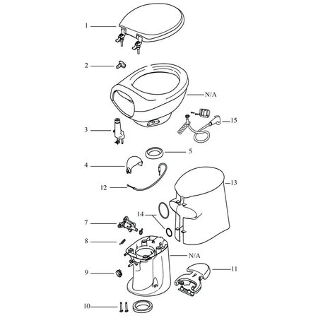 THETFORD STYLE PLUS NOZZLE -WHITE 34127